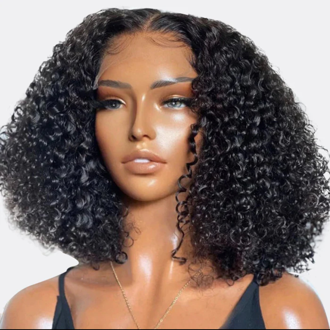1B DEEP CURL Glueless LACE WIG