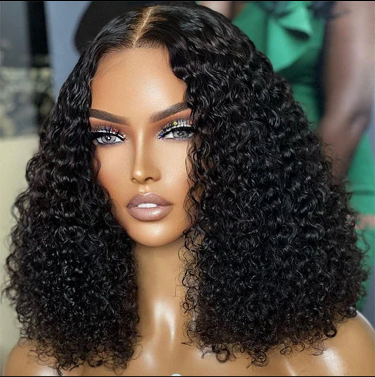 1B DEEP CURL Glueless LACE WIG